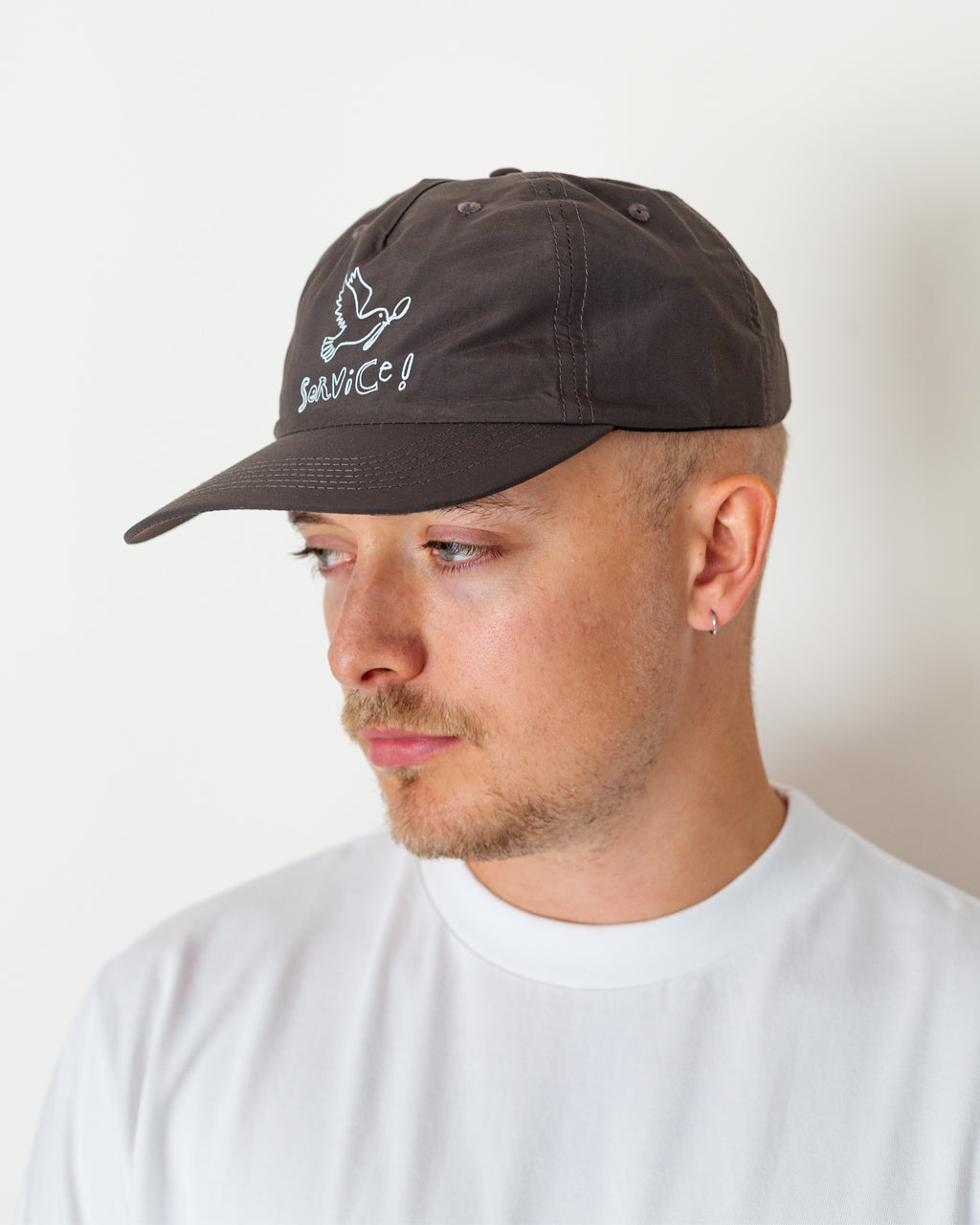 Nylon Dove Cap - Brown