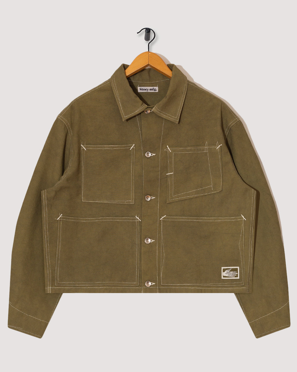Post Jacket - Olive Wonky Wear | Story MFG | Peggs & son.