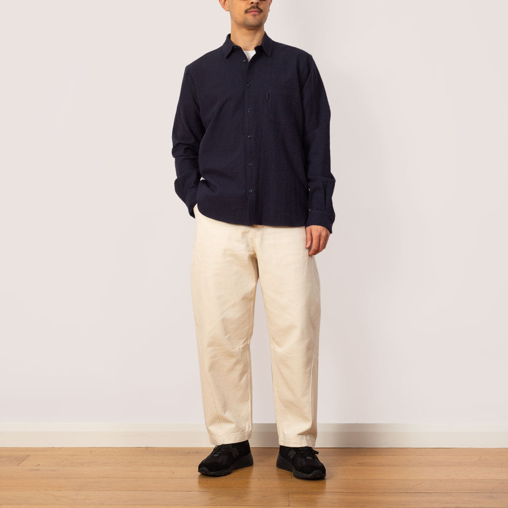 Curtis Shirt - Navy Seersucker
