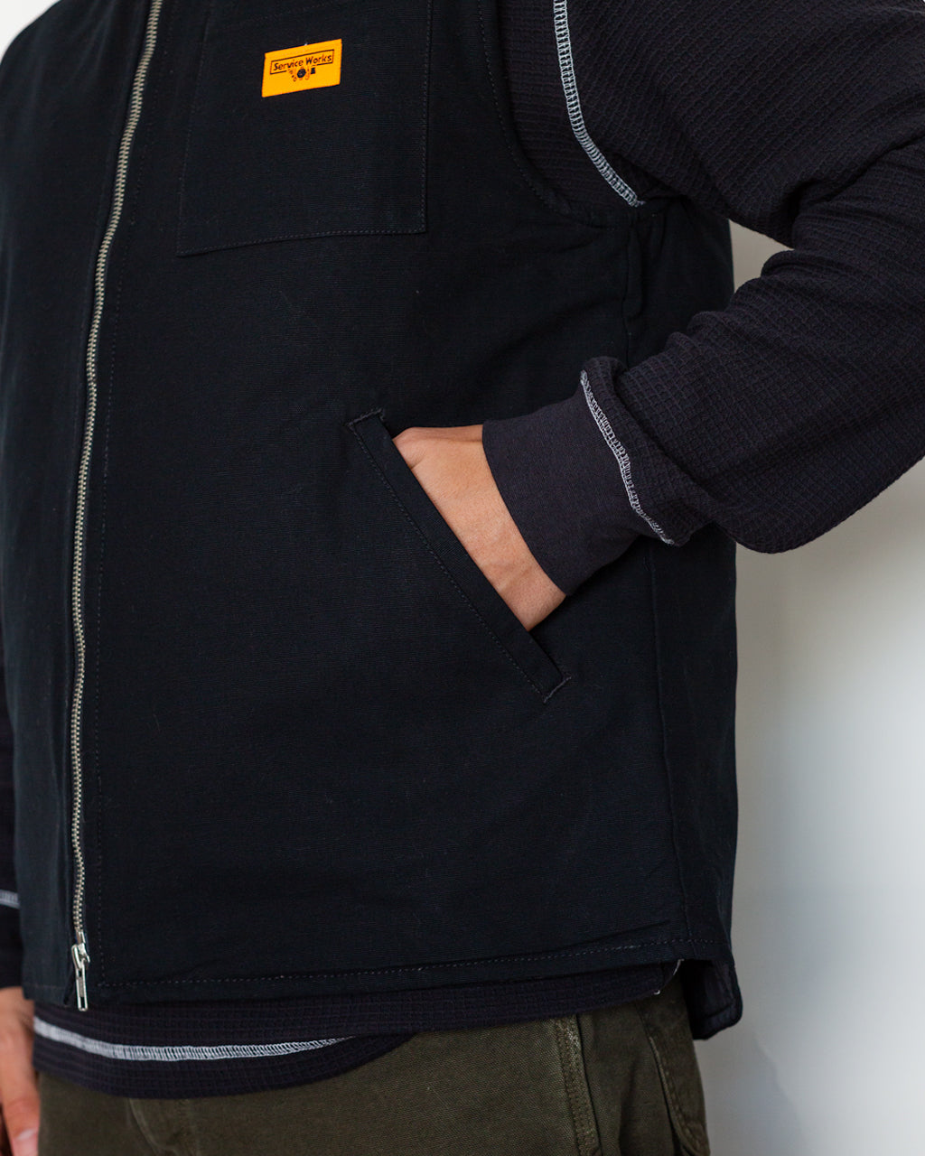 Canvas Work Vest - Black
