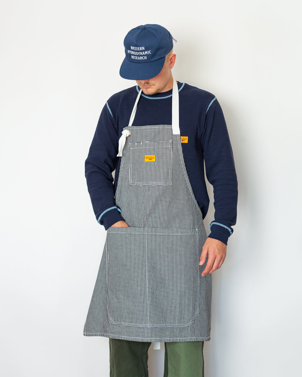House Gingham Apron - Black