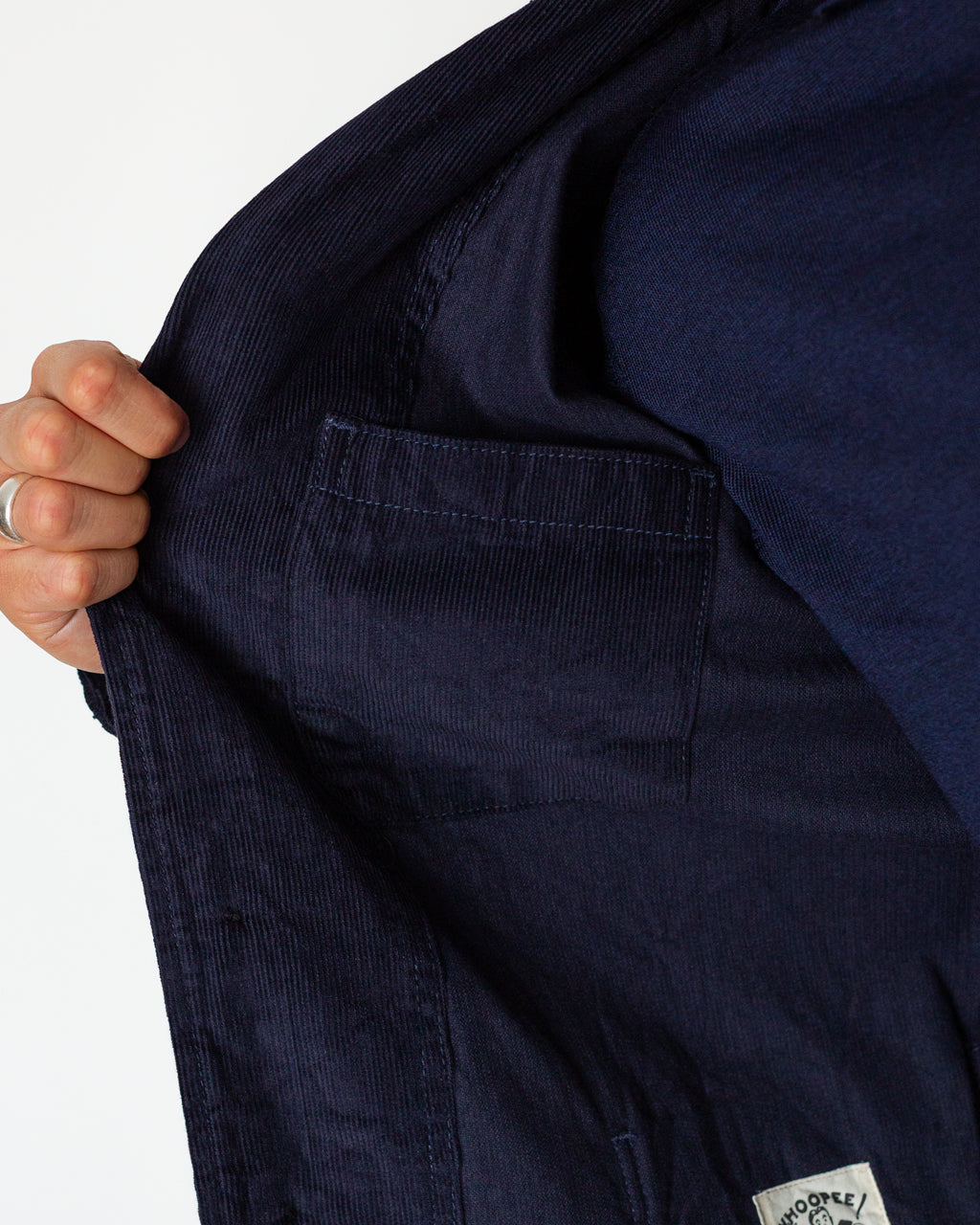 Fine Cord Server Suit Jacket - Dark Navy