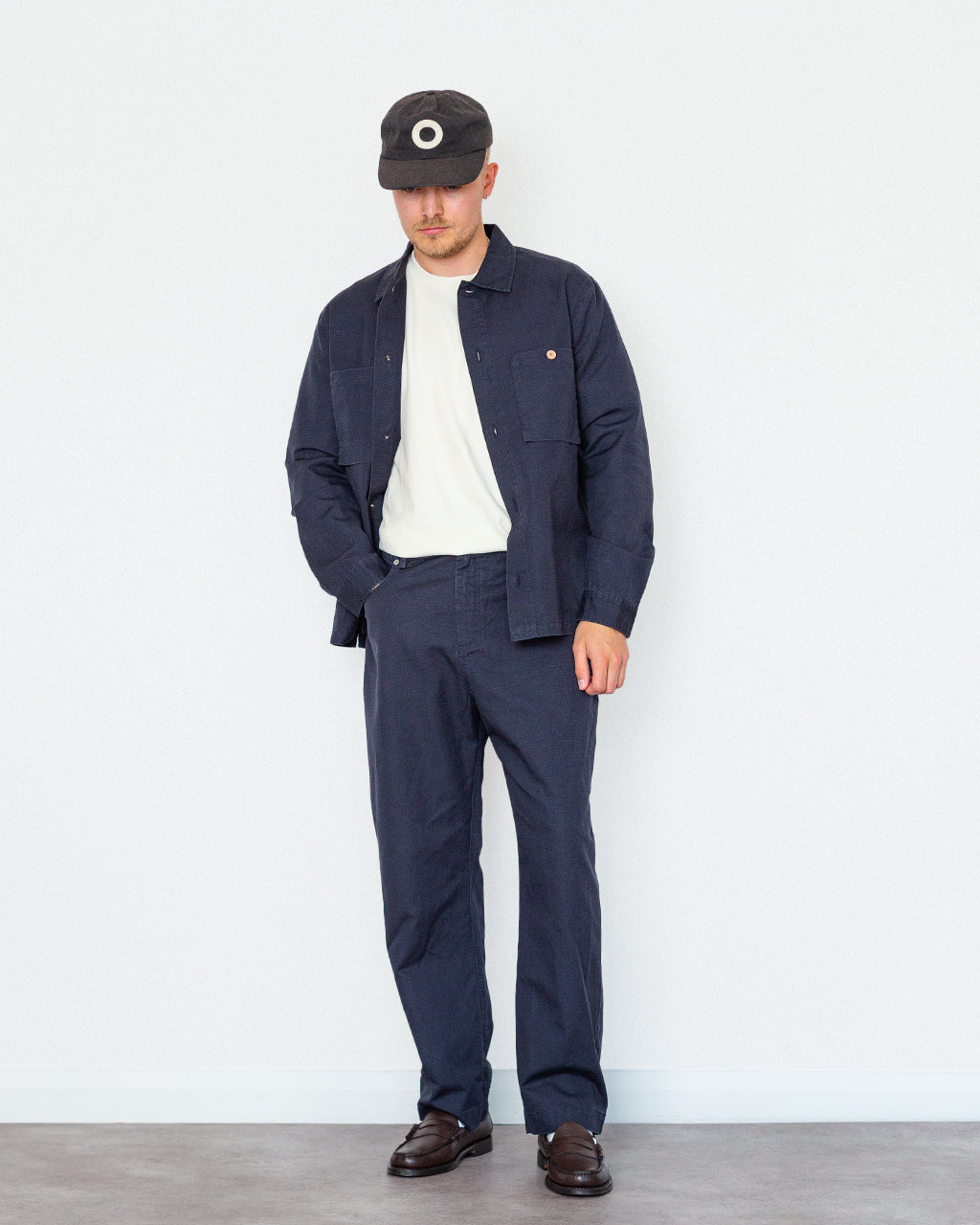 Barrell Leg Jean - Midnight Slub Linen