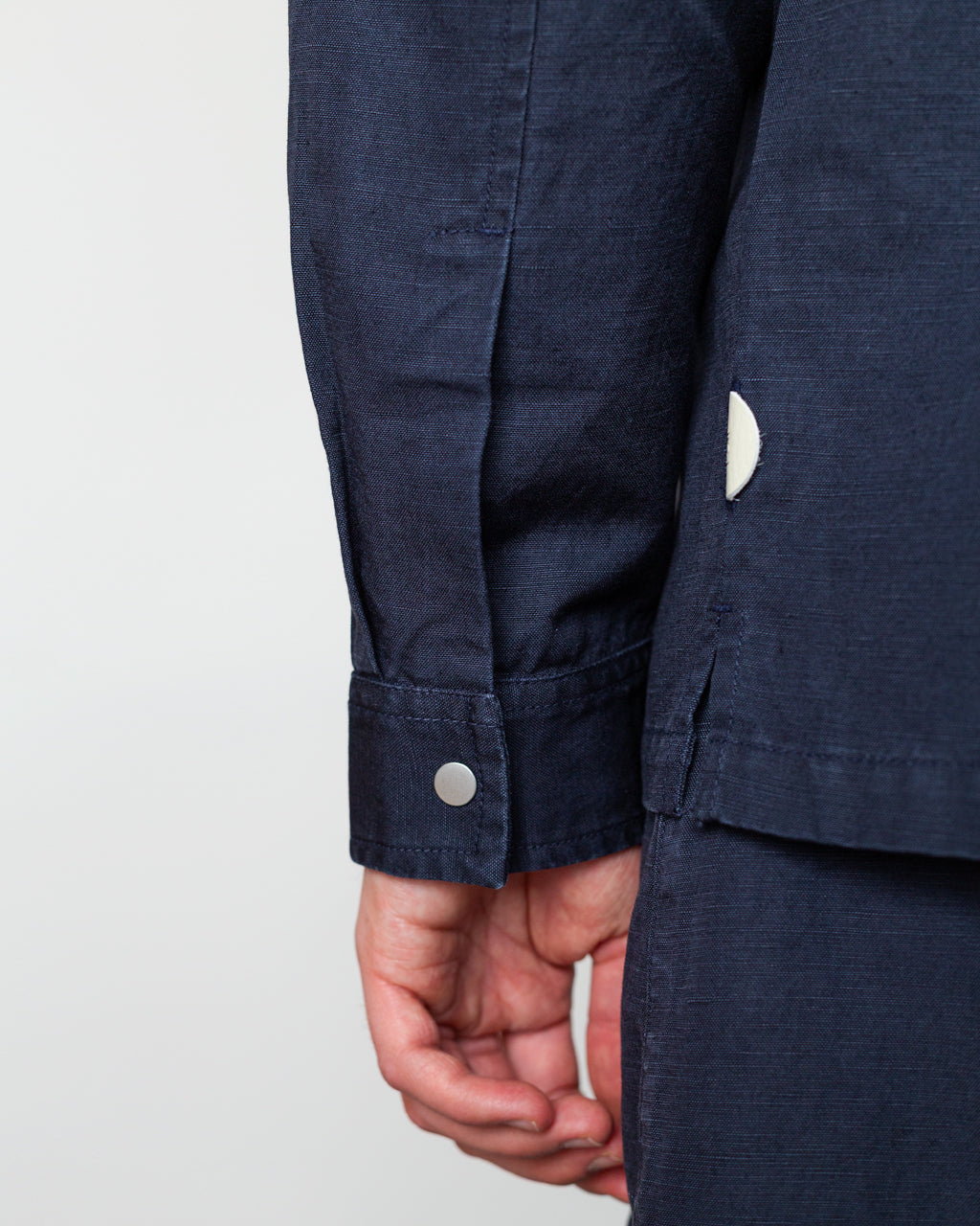 Patch Overshirt - Midnight Slub Linen