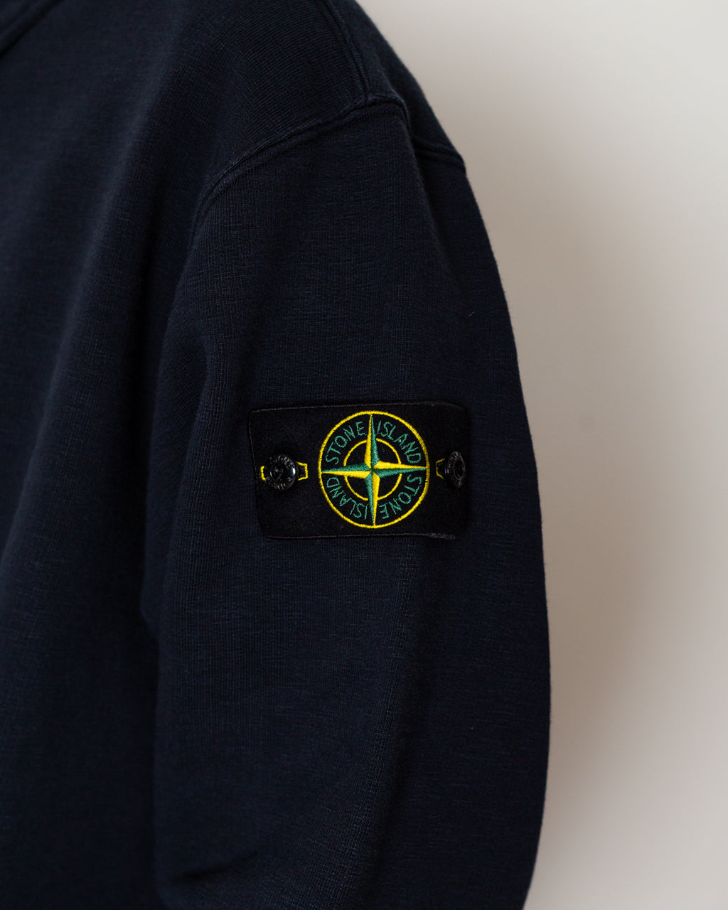 Tubular Cotton Fleece LS Polo  - Navy Blue V0020