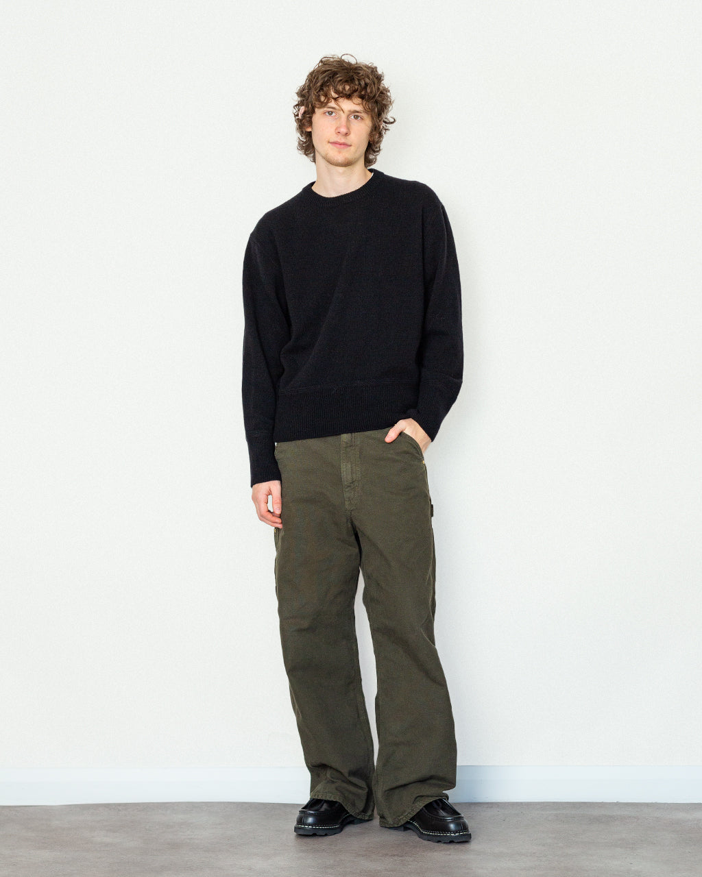 Athletic Crewneck Sweater - Black