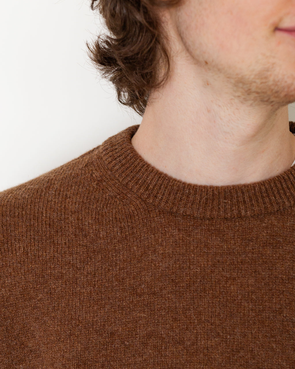 Athletic Crewneck Sweater - Brown