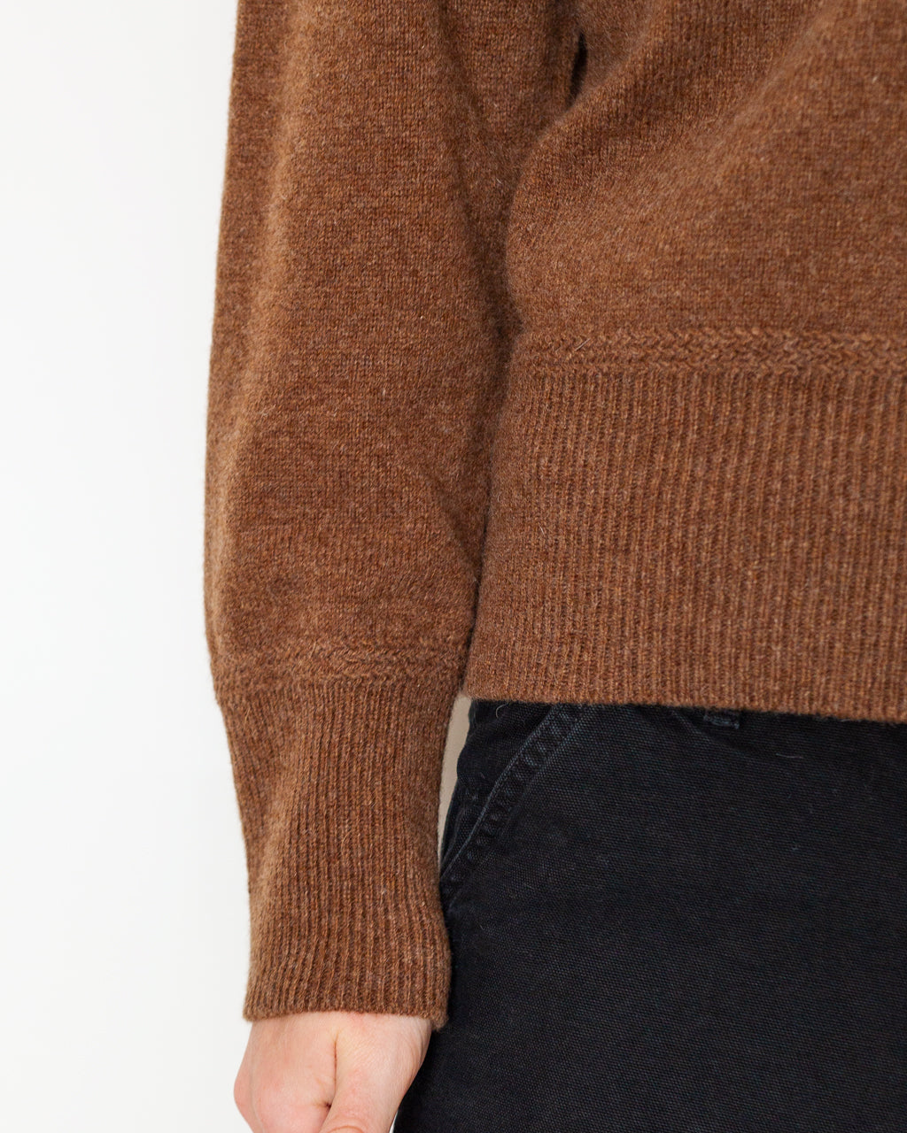 Athletic Crewneck Sweater - Brown