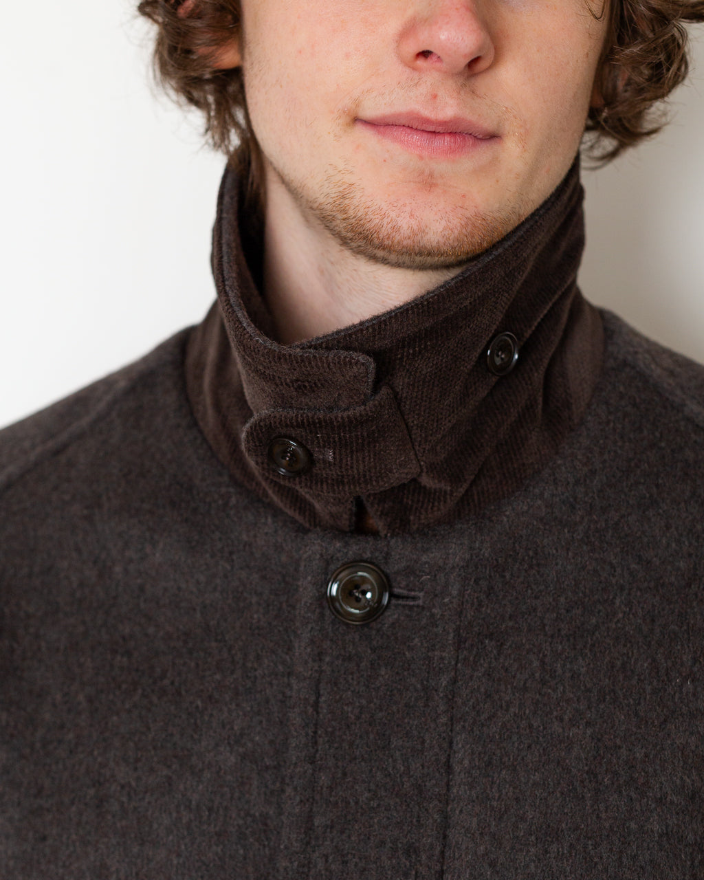 Maple Raglan Wool Short Coat - Spain Olive
