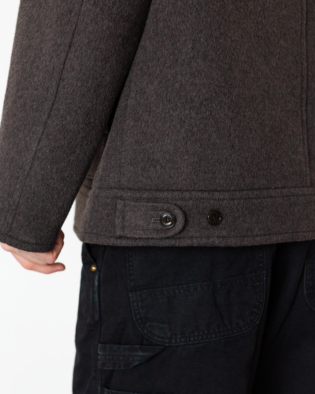 Maple Raglan Wool Short Coat - Spain Olive