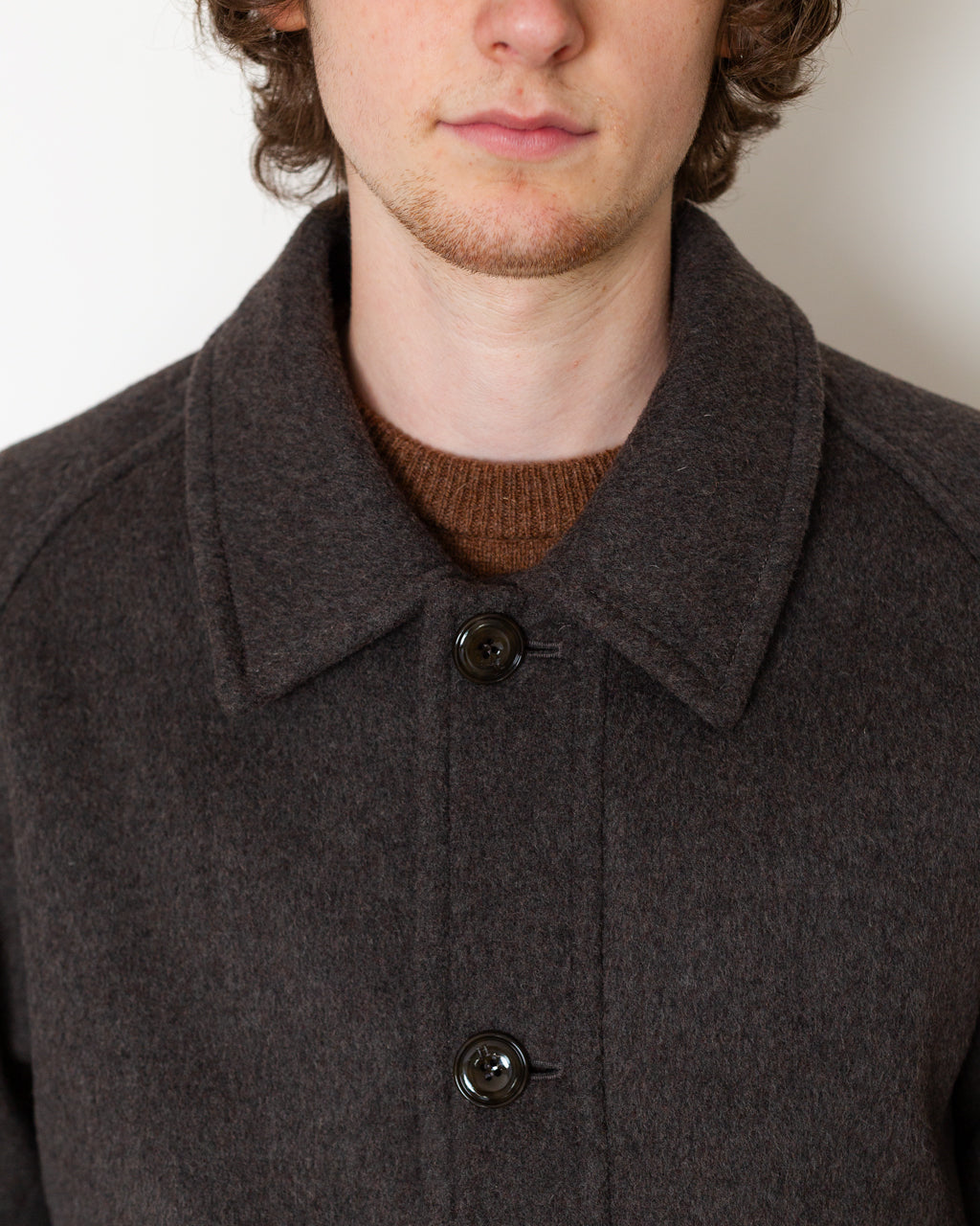 Maple Raglan Wool Short Coat - Spain Olive