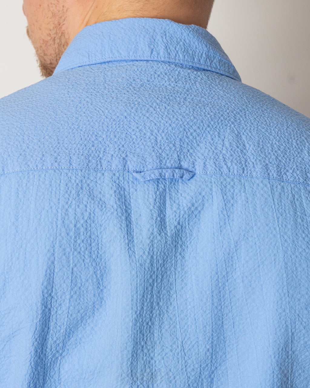 Relaxed Fit Shirt - Blue Bubble Seersucker