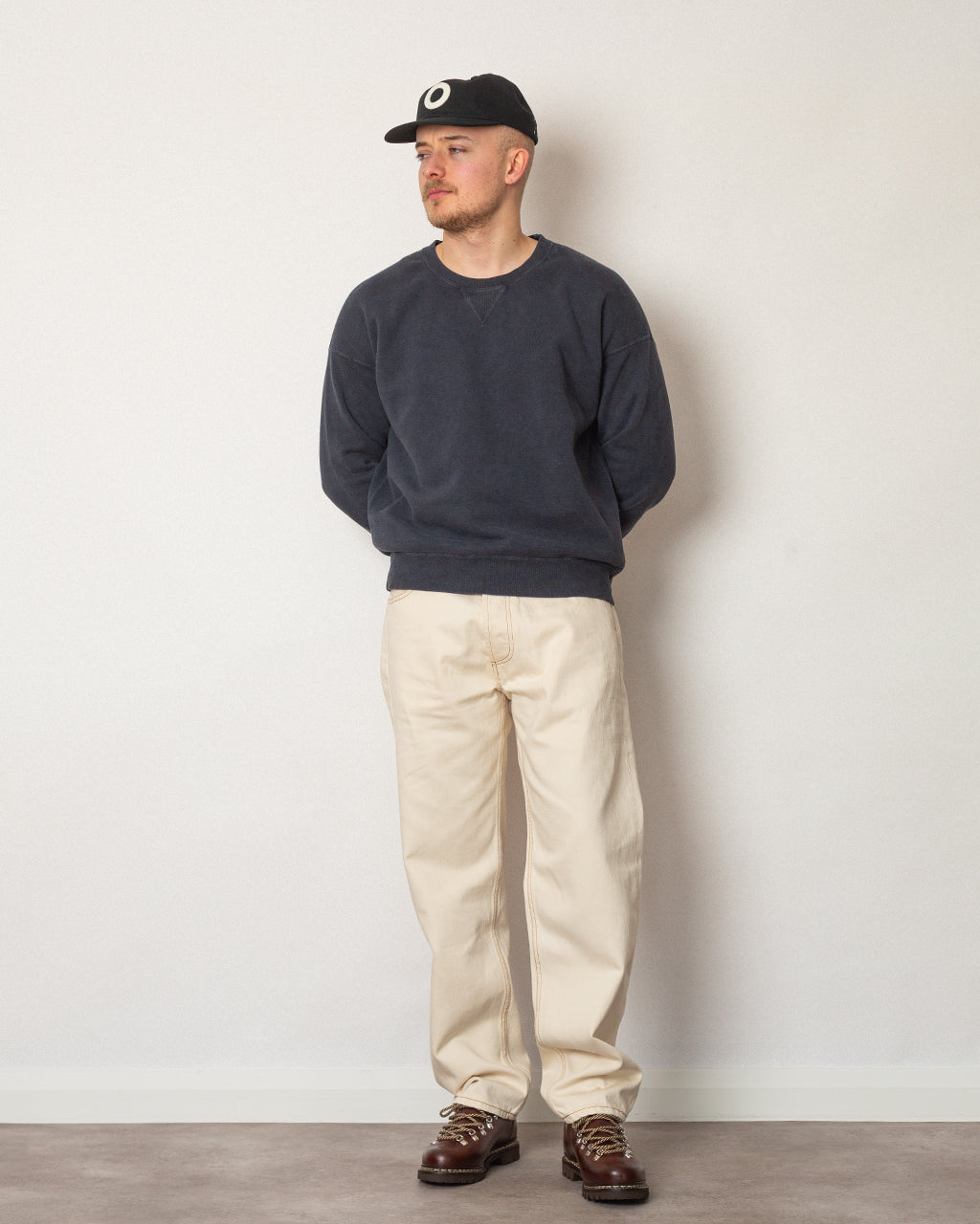 Jumbo Sweat LS Damaged - Black