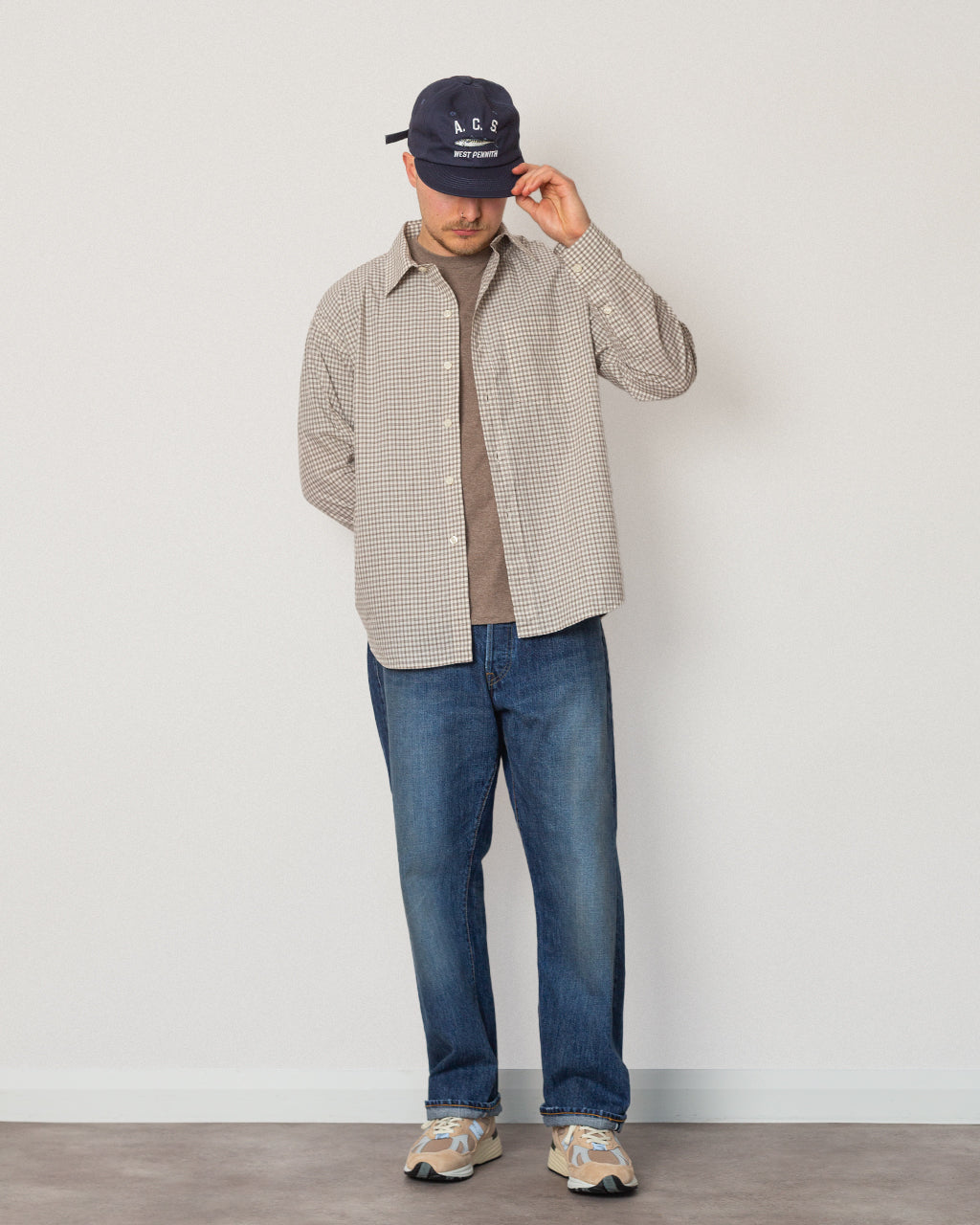 Executive Shirt - Experienced Brown Check | Mfpen | Peggs & son.