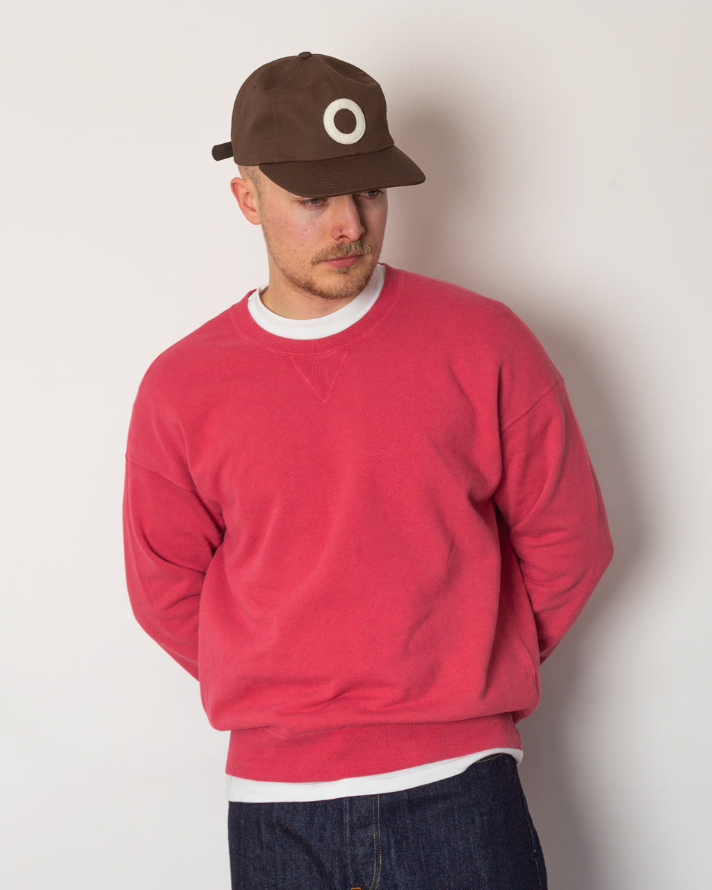 トレーナー/スウェット visvim JUMBO VNTG CREW SWEAT L/S Jumbo Sweat LS Damaged - Red | Visvim | Peggs & son.
