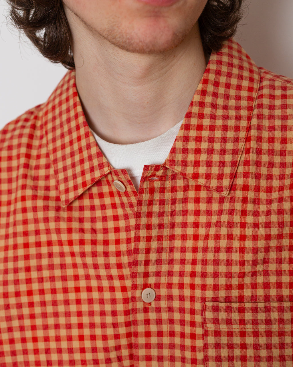 Gabe Shirt - Red Textured Check