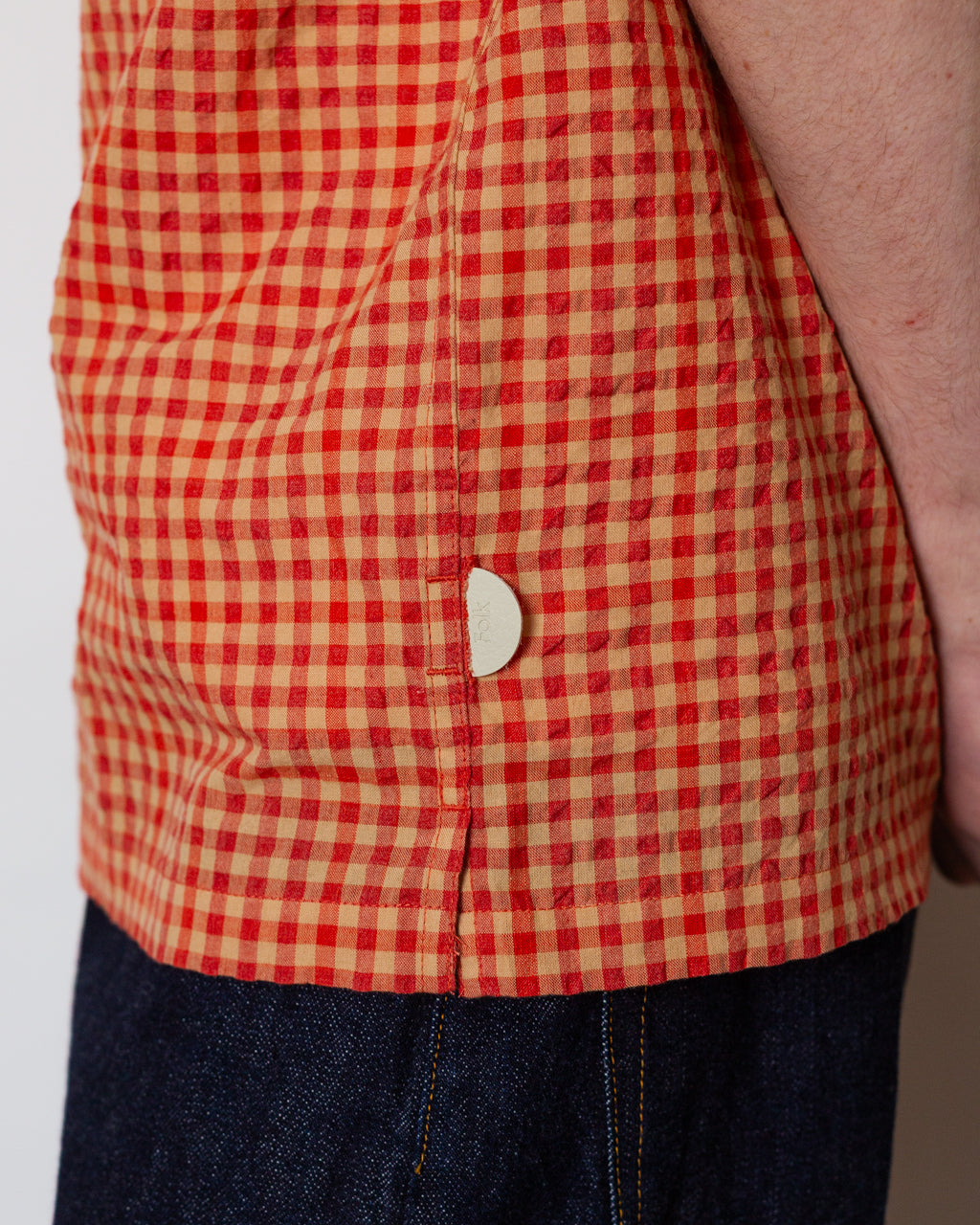 Gabe Shirt - Red Textured Check