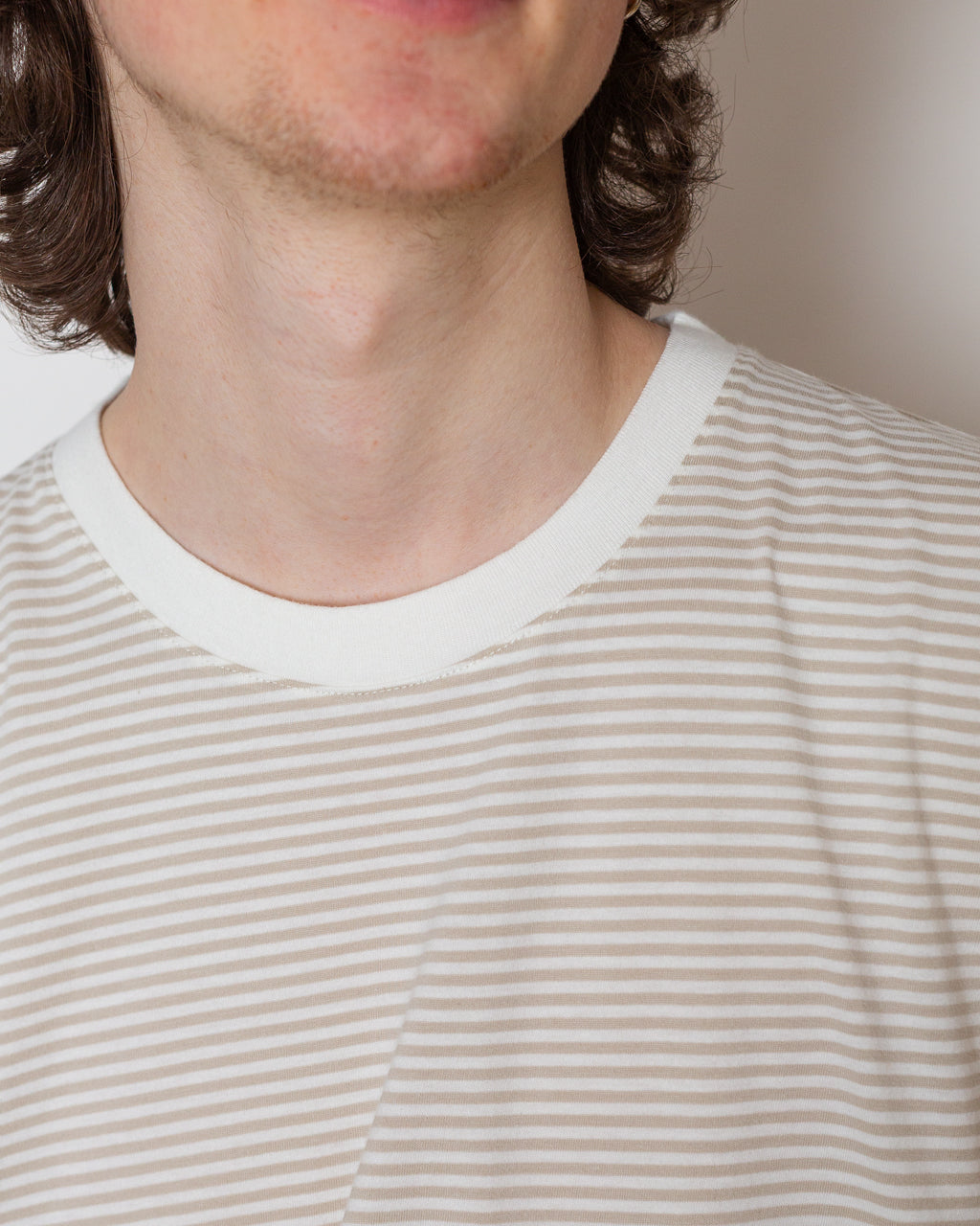 1X1 Stripe Tee - Stone