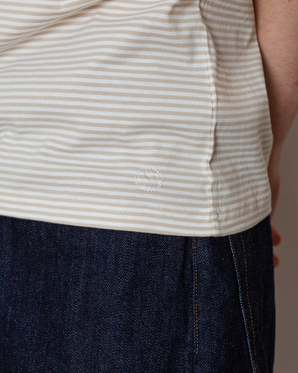 1X1 Stripe Tee - Stone