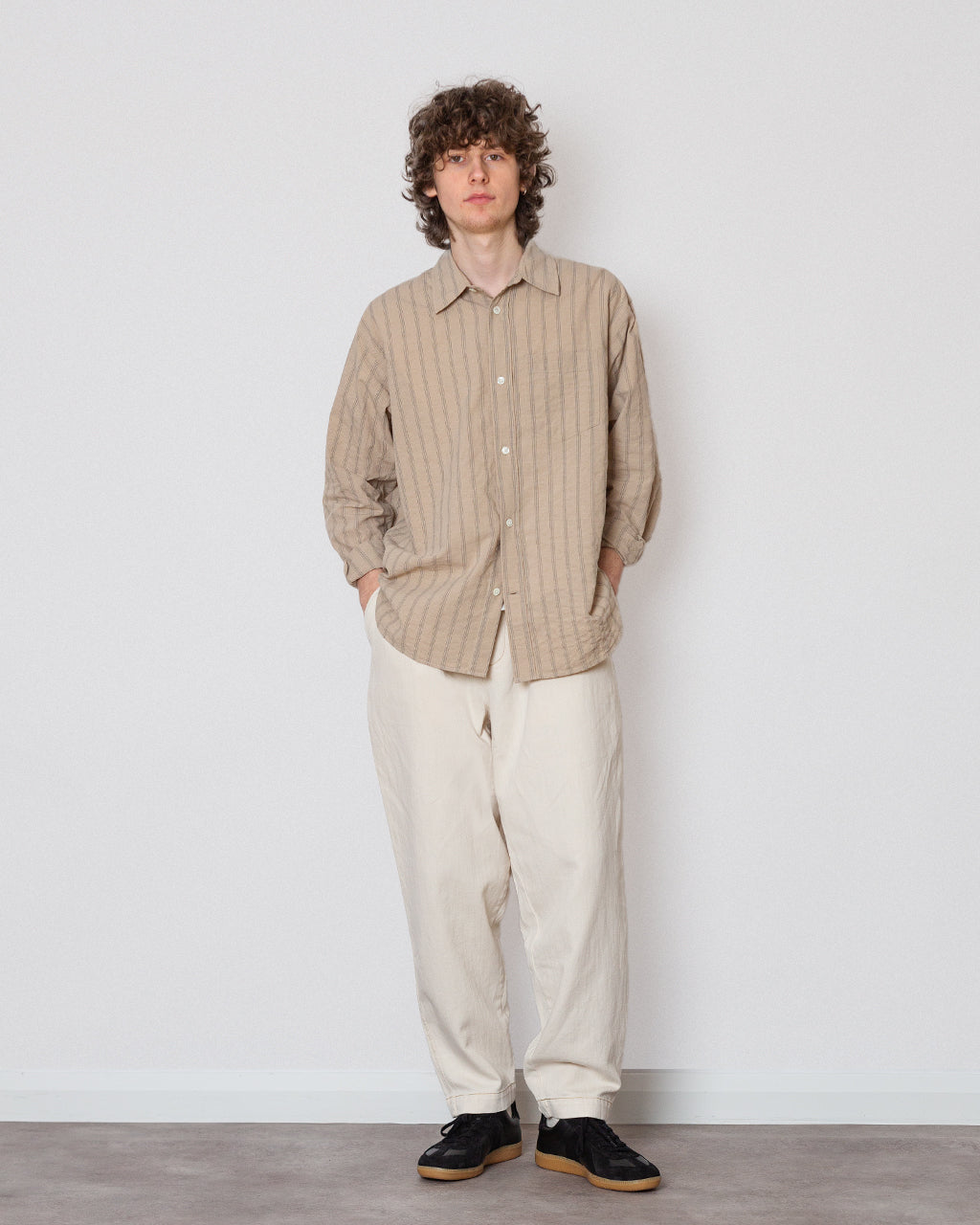 Pleated Track Pant Koko - Ecru