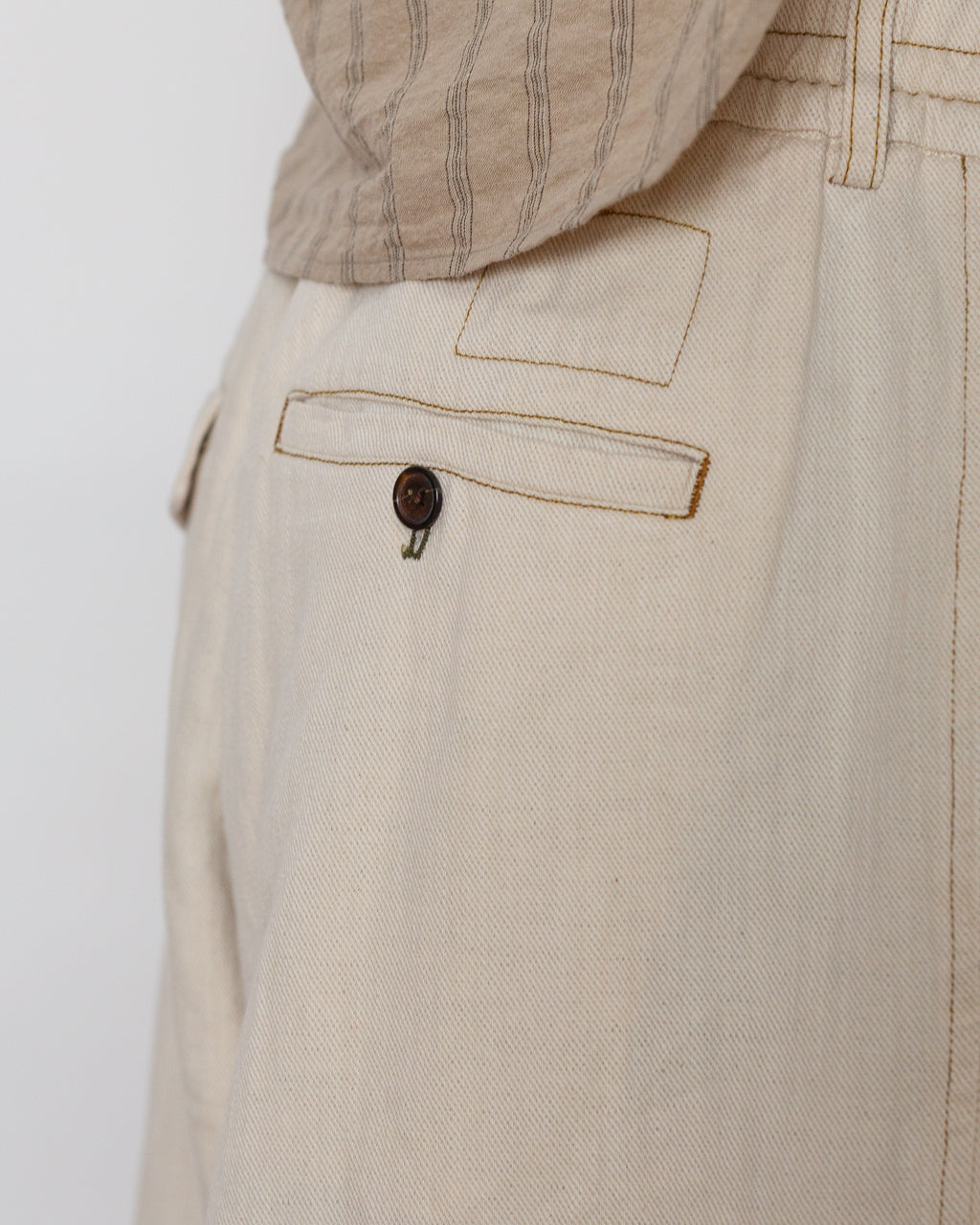 Pleated Track Pant Koko - Ecru