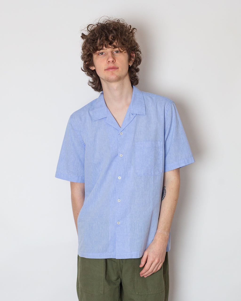 Road Shirt Sido Linen - Sky Blue