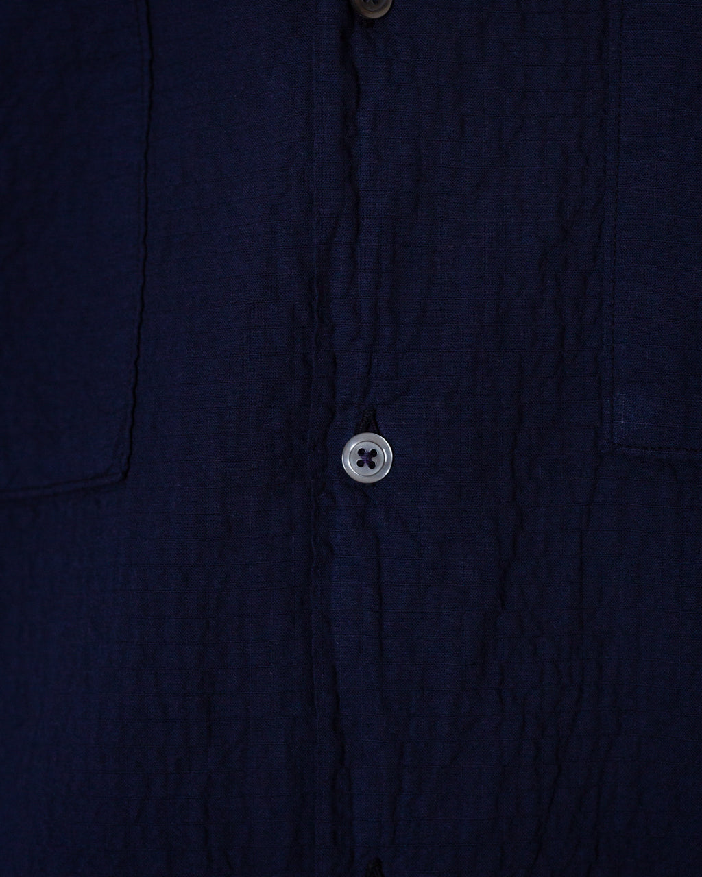 Attendant Shirt - Navy Seersucker