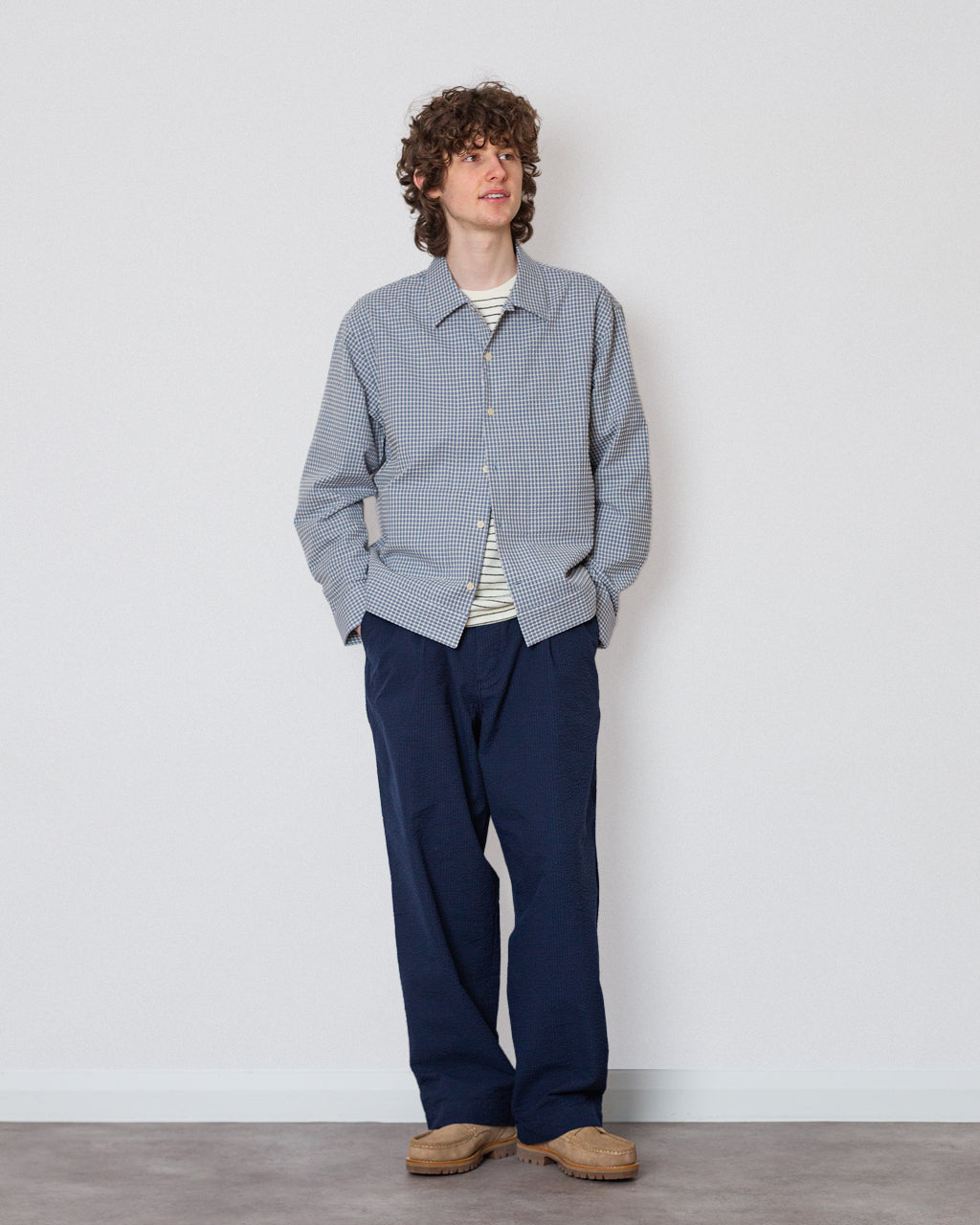 Duke Pant Derby Stripe - Navy