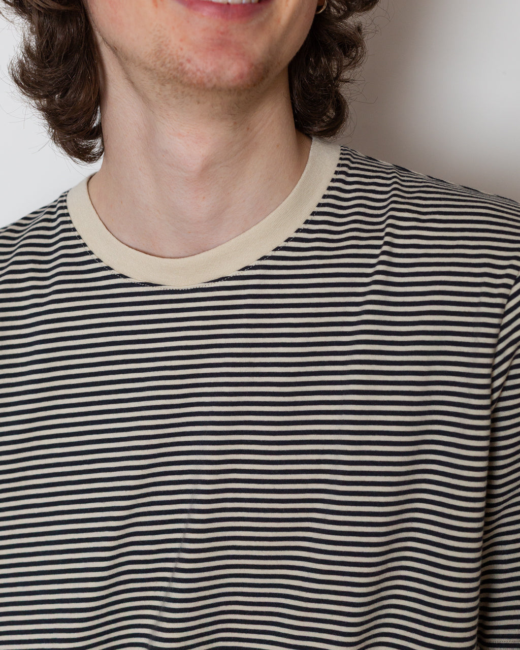 1X1 Stripe Tee - Soft Black