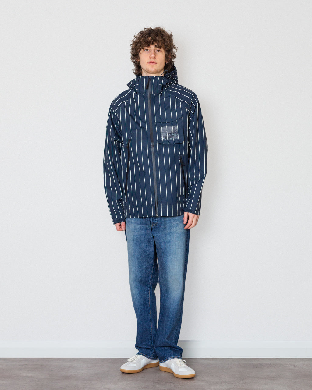 Pinstripe Oracle Jacket - Navy White