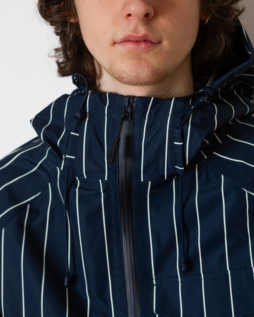 Pinstripe Oracle Jacket - Navy White