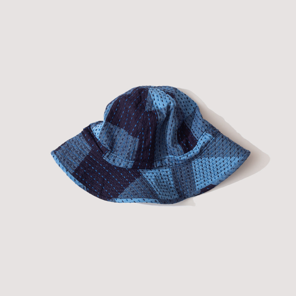 MIL Hat Sashiko Plaid - Indigo