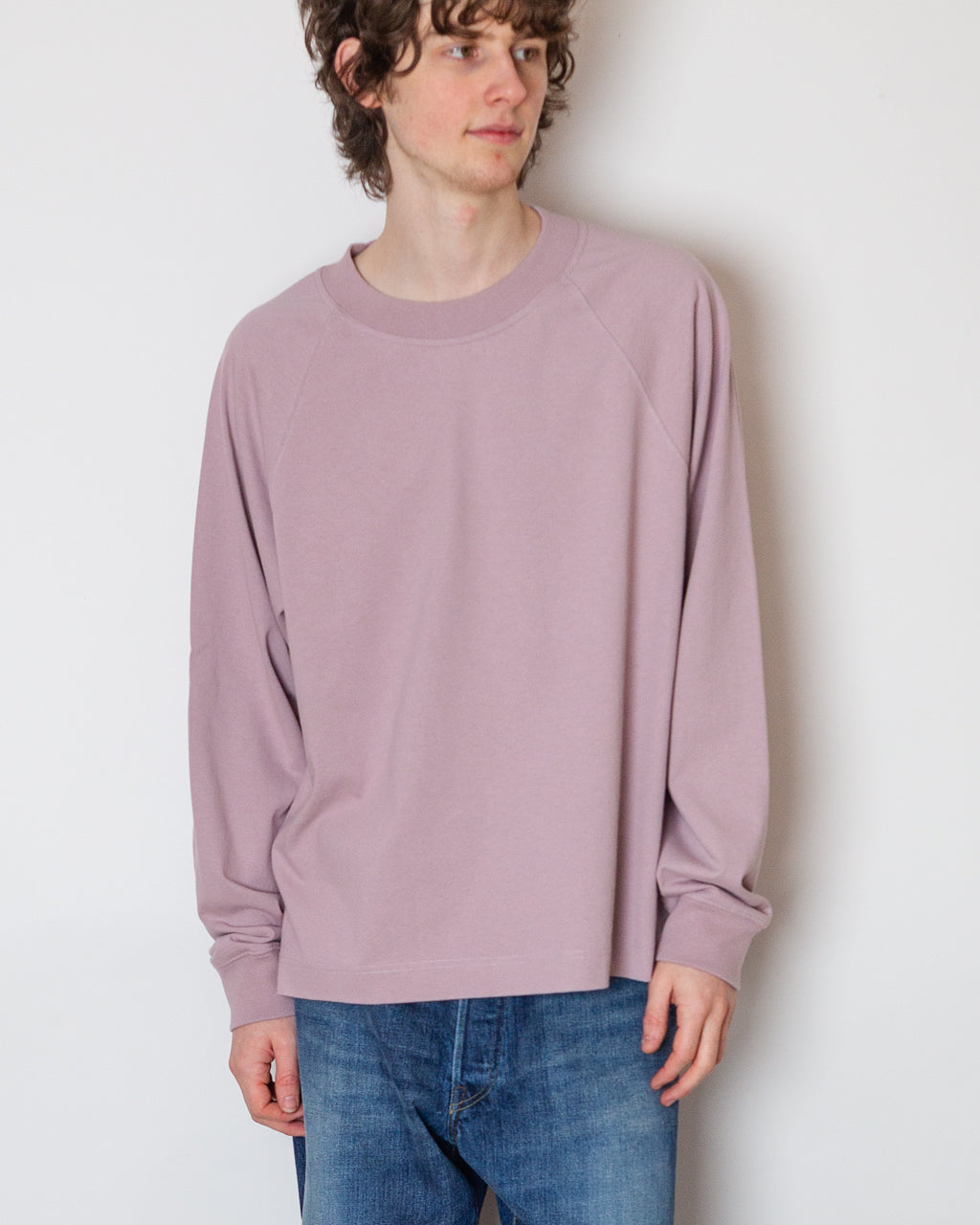 Mock Neck T-Shirt - Heather