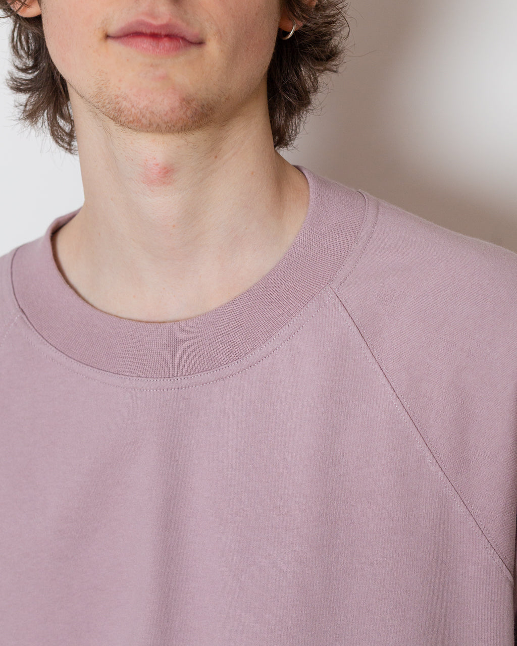 Mock Neck T-Shirt - Heather