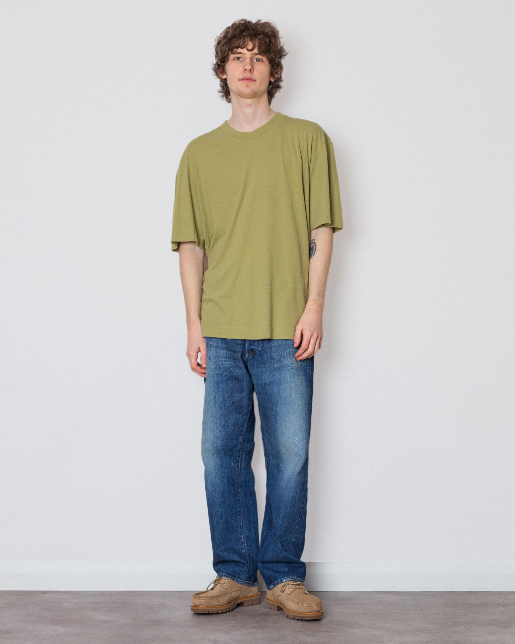 MARGARET HOWELL カットソー ライトグリーン Simple T-Shirt - Pale Green | MHL By Margaret Howell | Peggs & son.