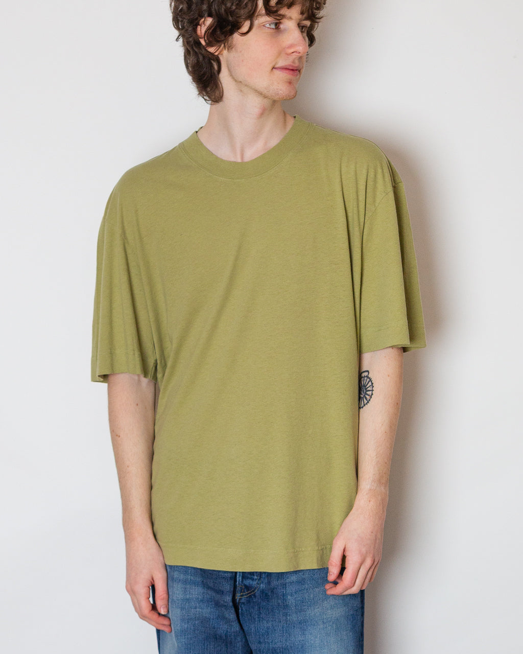 Simple T-Shirt - Pale Green | MHL By Margaret Howell | Peggs & son.