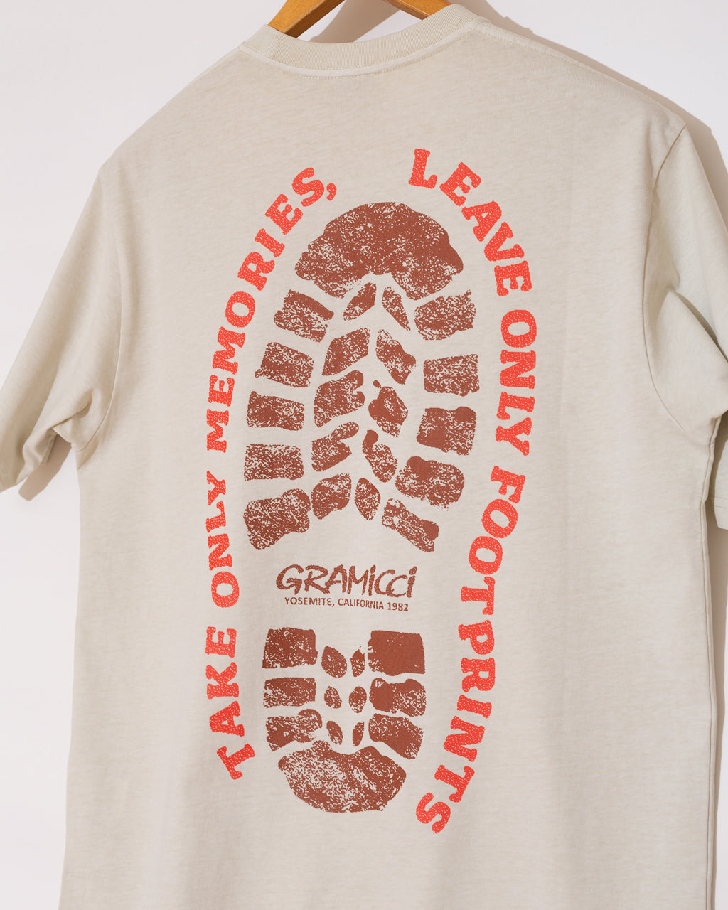 Footprints Pigment Dyed Tee - Natural Pigment