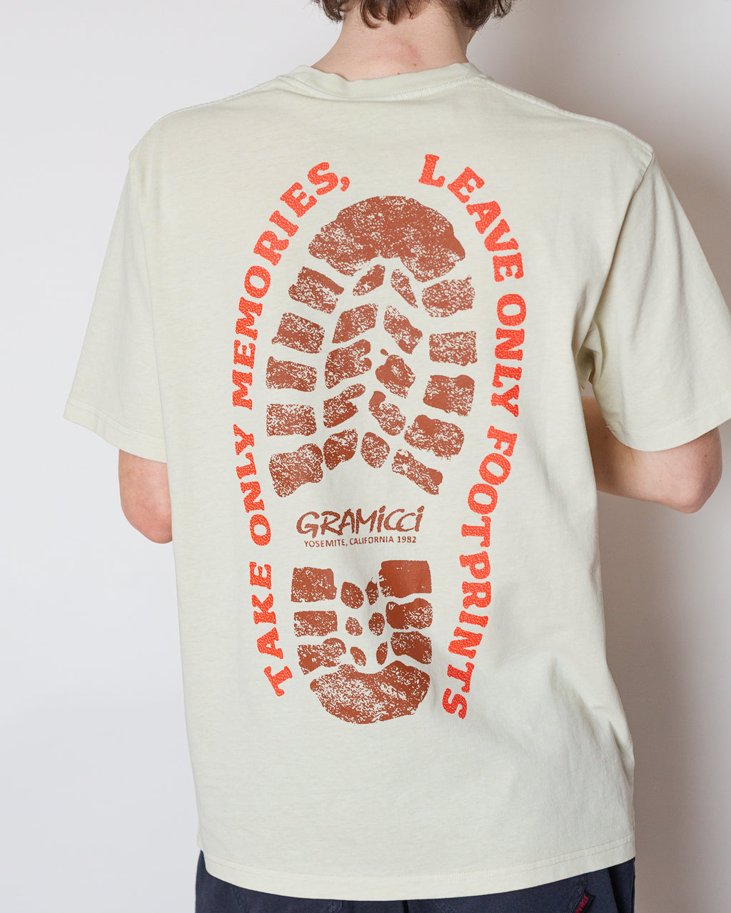 Footprints Pigment Dyed Tee - Natural Pigment