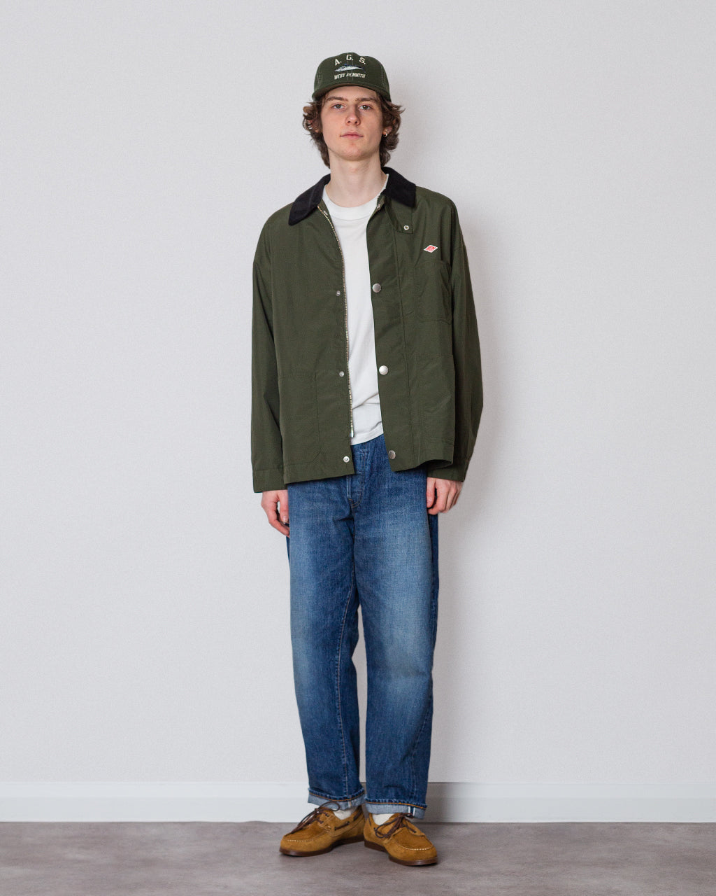 DANTON オリーブジャケット サイズ34 Coverall Jacket - Olive | Danton | Peggs & son.