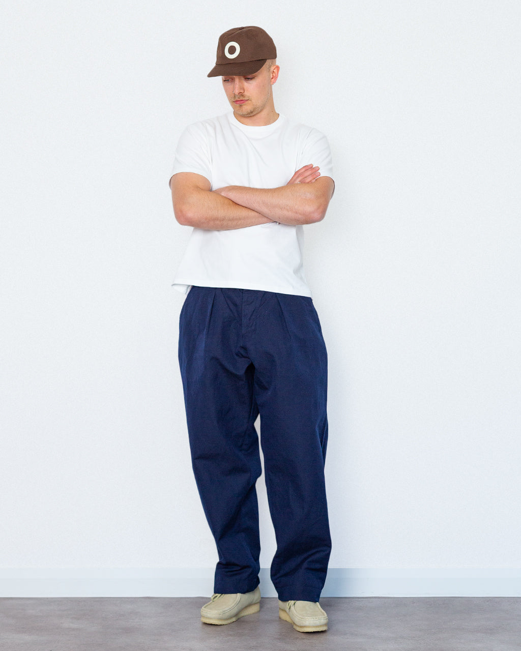 Oxford Pant - Navy Linen Slub Weave