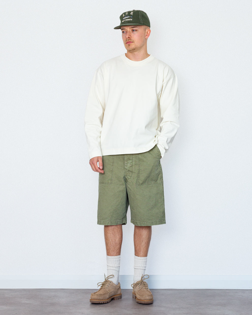 Summer Fatigue Shorts - Green | OrSlow | Peggs & son.