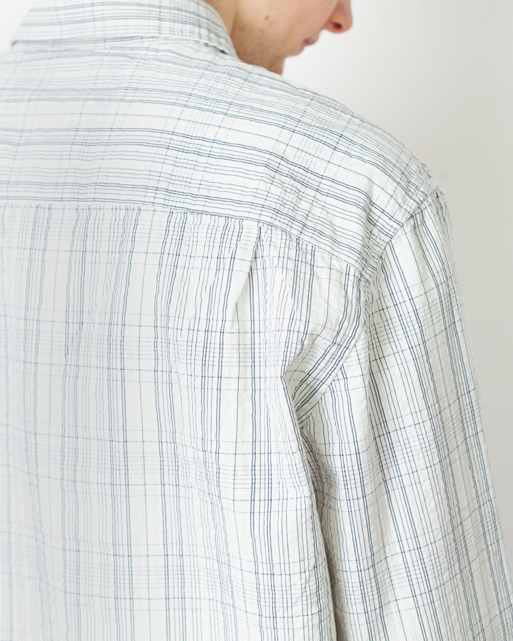 Anraslund Seersucker L/S Shirt - Birch/Black