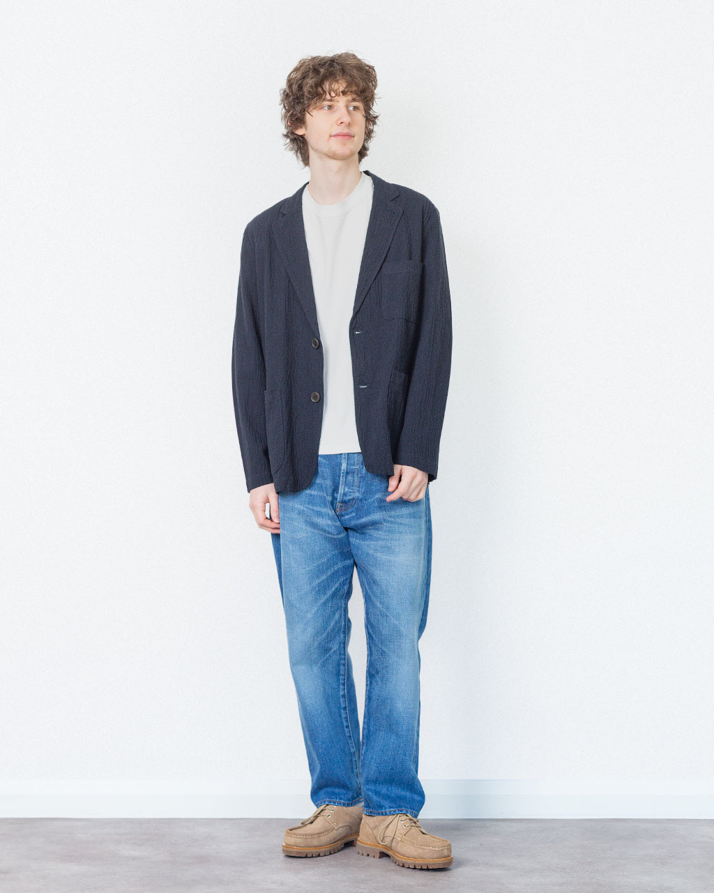 ジャケット・アウター andwang heritage double button jacket mens-amma-multi-way-blue-and-