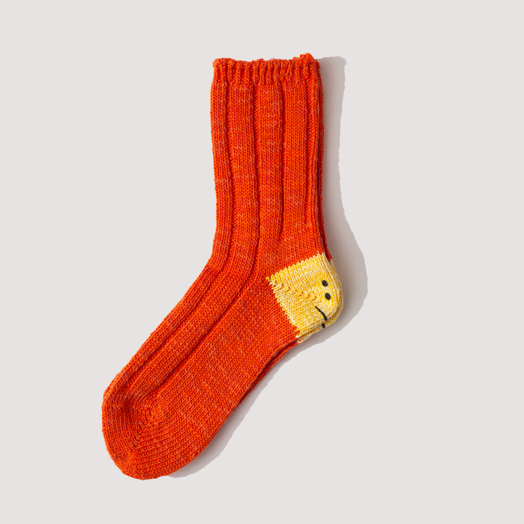 56 Yarns MA-1 RAINBOWY HAPPY HEEL Socks - Orange