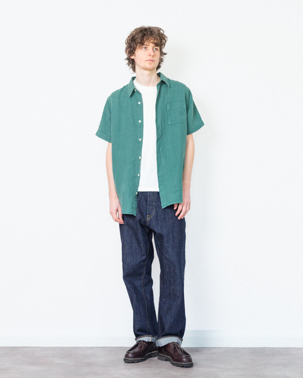 Catamaran Shirt - Dark Ivy Linen