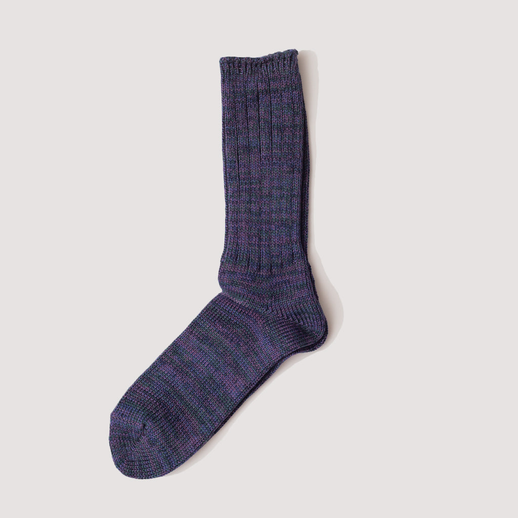 5 Colour Mix Crew Sock - D Violet