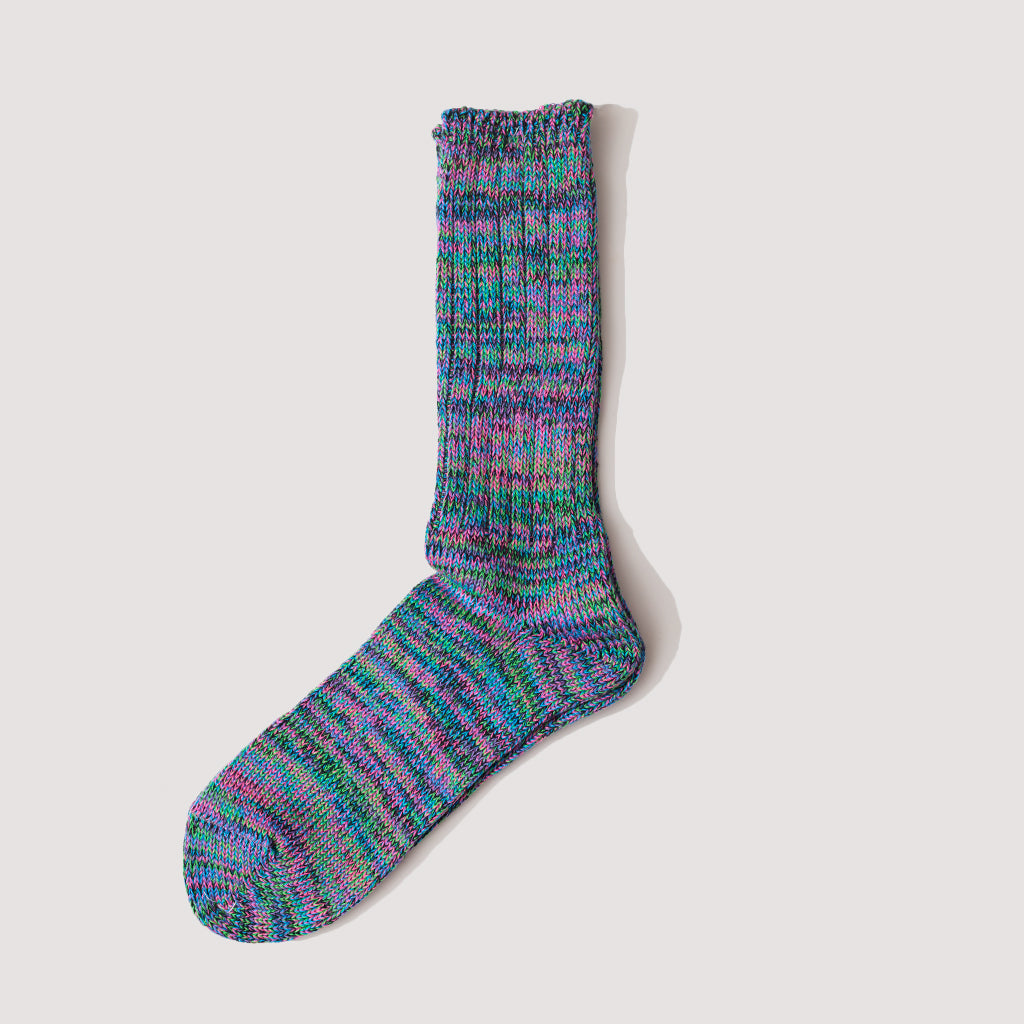 5 Colour Mix Crew Sock - Multi