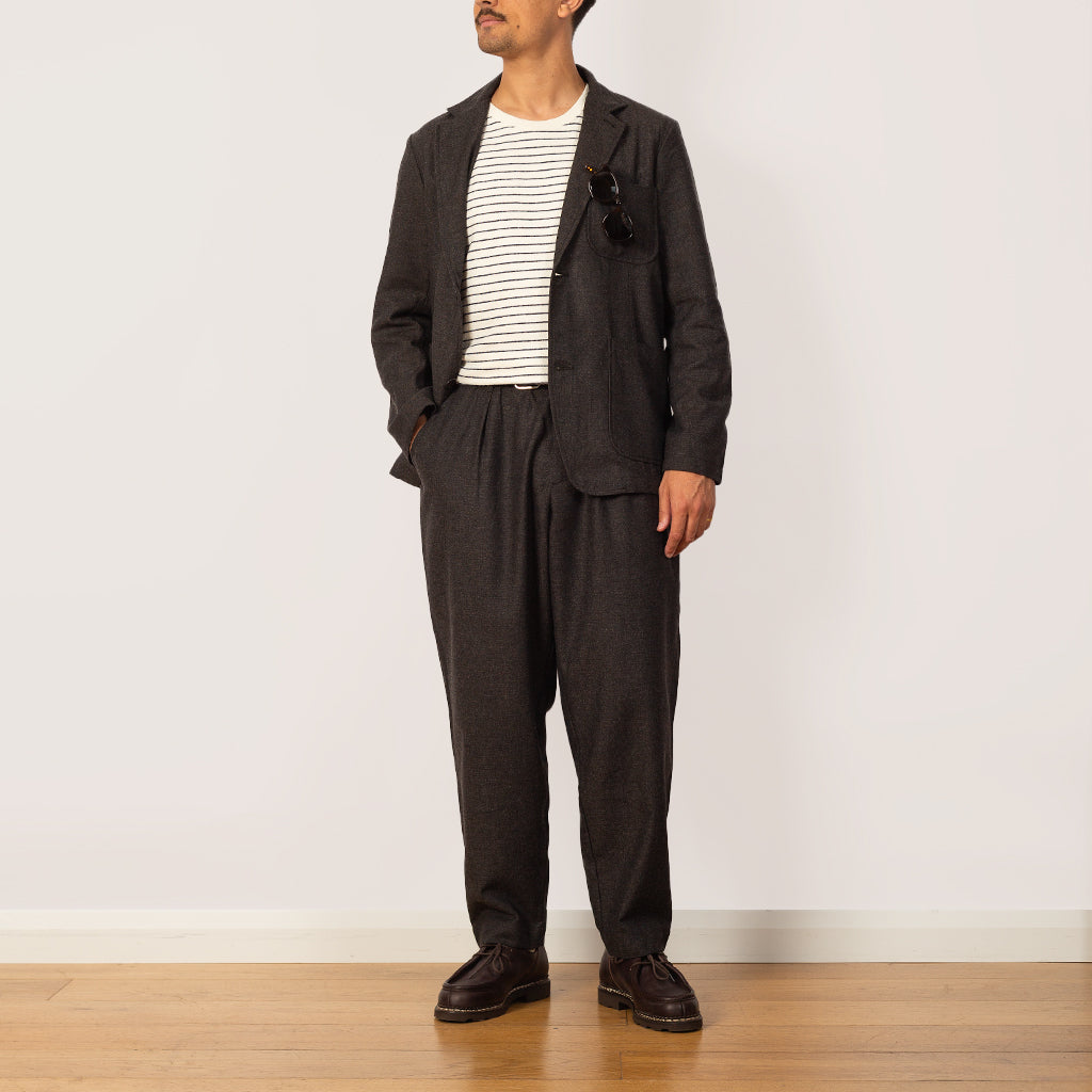 Two Button Jacket - Upcycled IT Tweed Brown