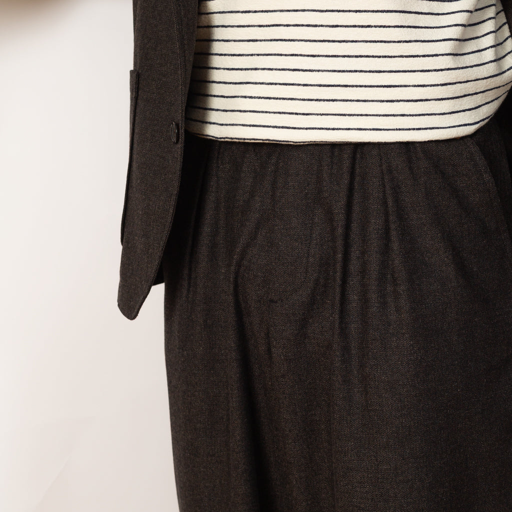 Pleated Track Pant - Upcycled IT Tweed Brown