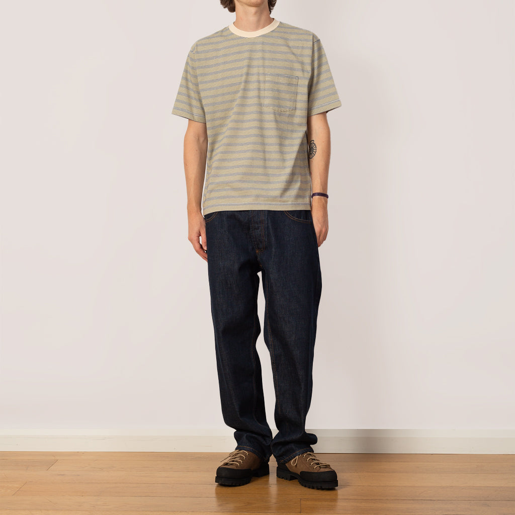 Pocket Tee Pin Stripe - Off White